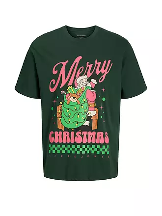 JACK & JONES | T-Shirt JORHOLIDAY | dunkelgrün
